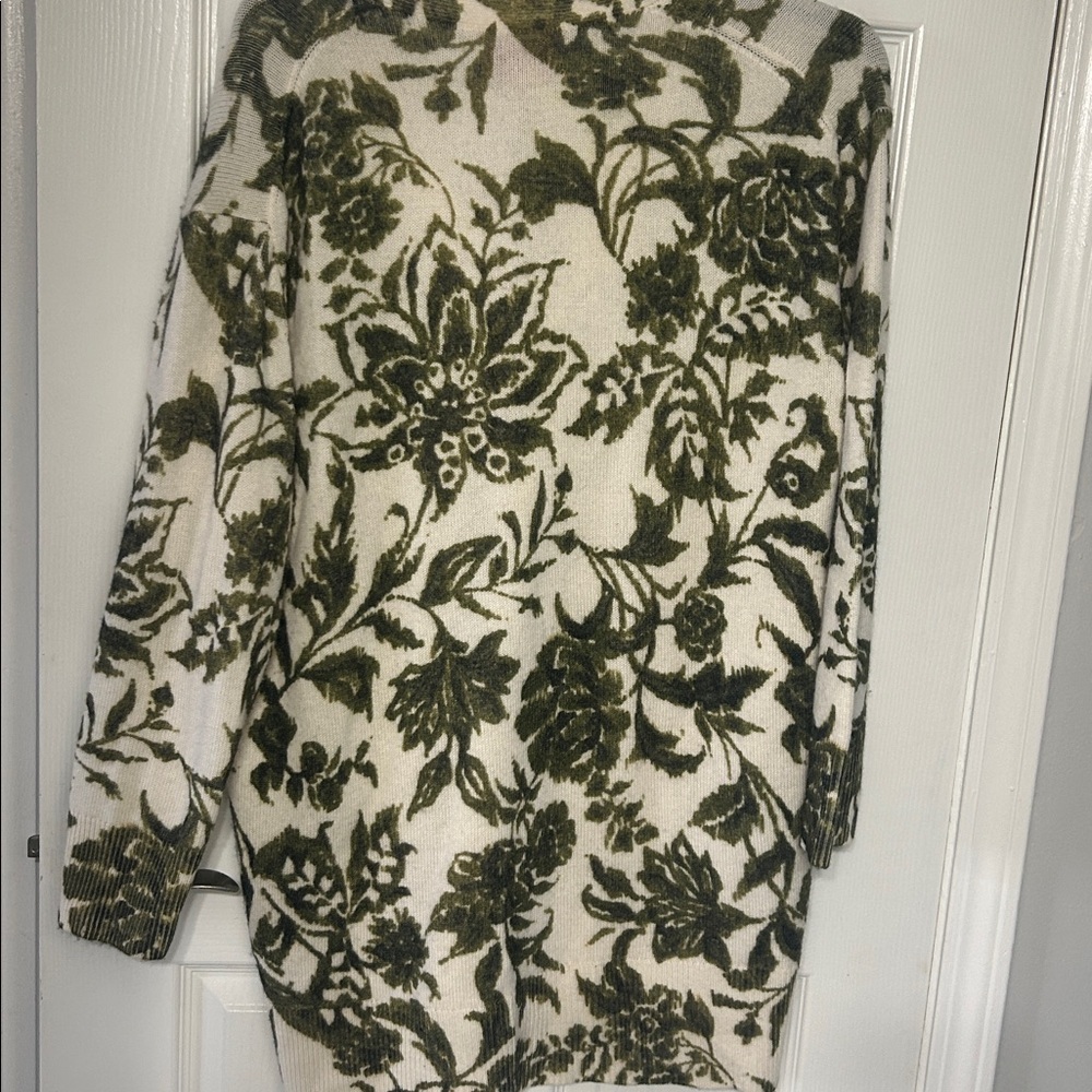 NEW FIGUE erika cardigan wool cashmere blend sweater in woodland green 698$ L - Picture 8 of 10